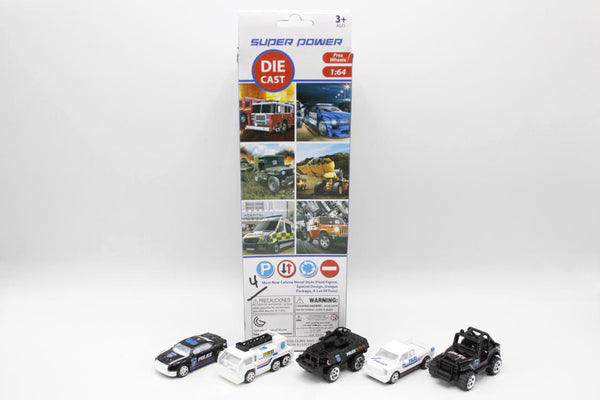 Free Wheelie Pack of 5 Car Set Die Cast Metal 733A (A)