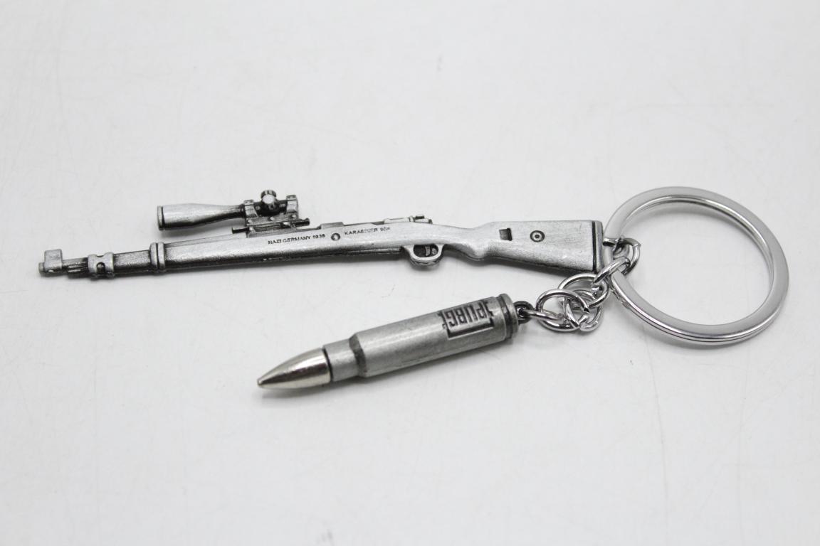 Miniature Gun Metallic Keychain & Bag Hanging (KC5052)