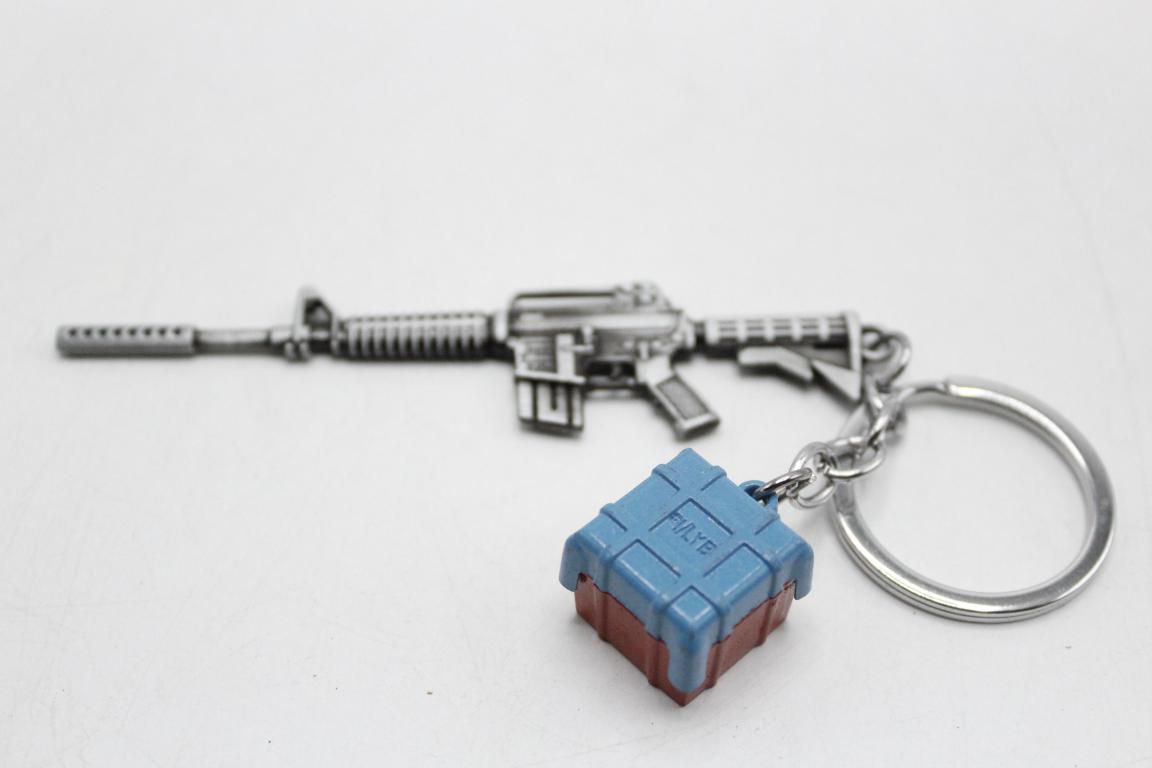 Miniature Gun Metallic Keychain & Bag Hanging (KC5052)