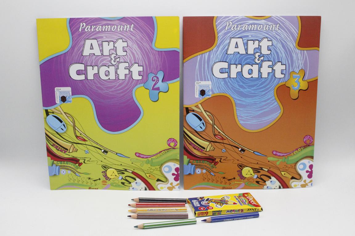 Pack of 2 Art & Craft Books With Colour Pencil