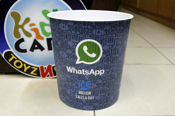 WhatsApp Dustbin PVC Basket (KC5144)