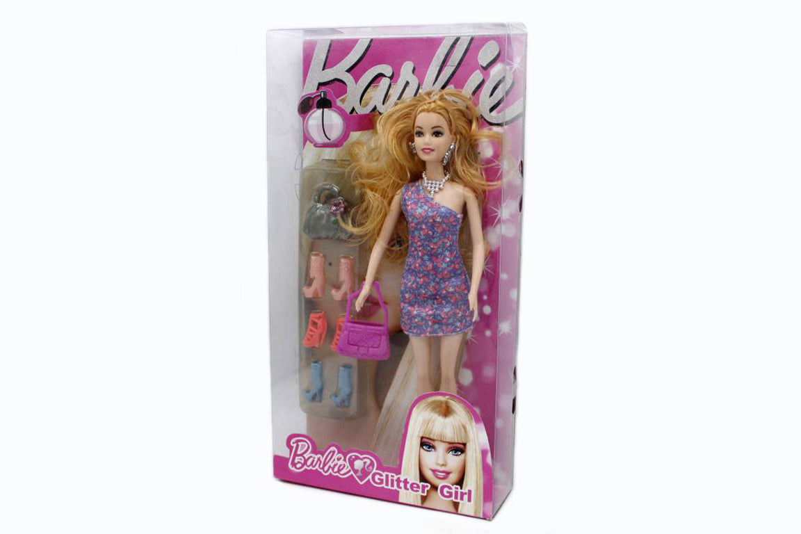 Barbie Glitter Girl Doll Pink Flower (8655C-1)