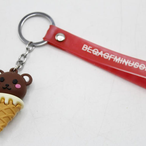Load image into Gallery viewer, Minnie / Pooh / Doaremon / Kitty / Teddy Bear Keychain &amp; Bag Hanging With Bracelet
