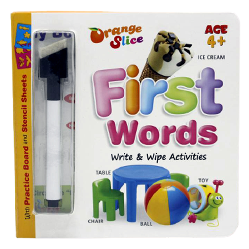 Load image into Gallery viewer, First Words Write &amp; Wipe Activities Board Book (830)

