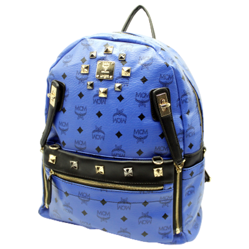 Royal blue shop mcm backpack