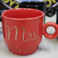 Mr. And Mrs. Ceramic Mugs Set with Stand (JAN-02)