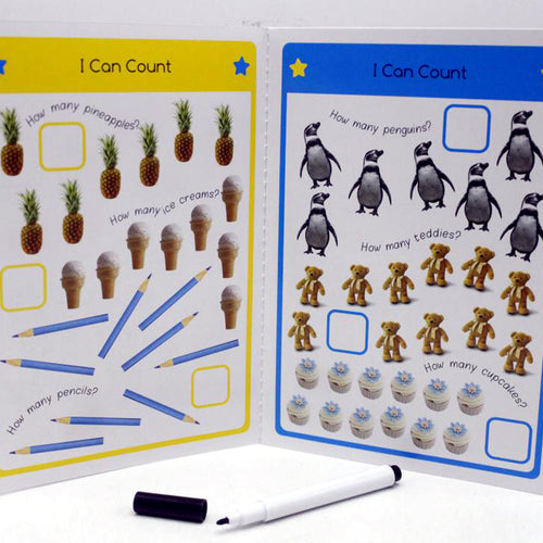 Load image into Gallery viewer, 123 Let&#39;s Learn Numbers Wipe And Clean Activity Four Books Set
