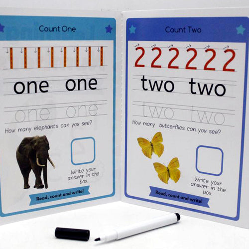 Load image into Gallery viewer, 123 Let&#39;s Learn Numbers Wipe And Clean Activity Four Books Set
