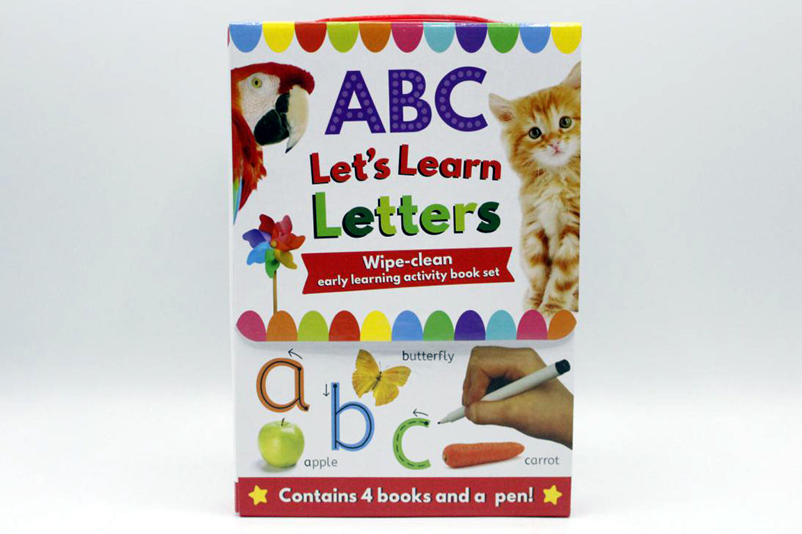 ABC Let's Learn Letters Wipe And Clean Activity Four Books Set – Kids Care