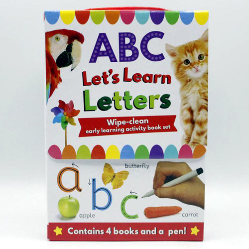 Load image into Gallery viewer, ABC Let&#39;s Learn Letters Wipe And Clean Activity Four Books Set
