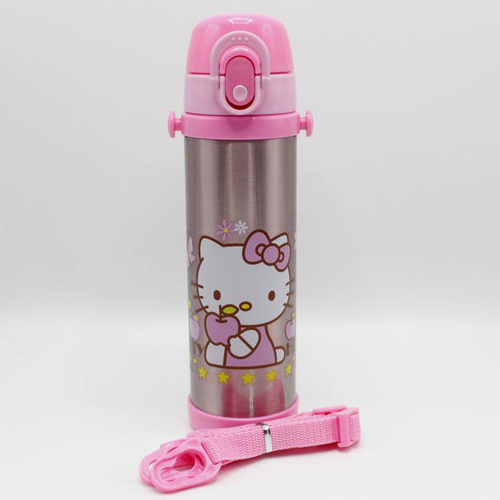 Load image into Gallery viewer, Hello Kitty Pink Thermal Metallic Water Bottle (GX-500)
