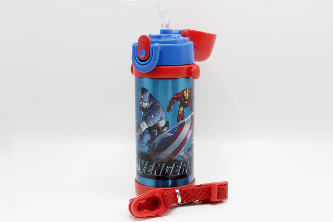 Avengers Blue Thermal Metallic Water Bottle (GX-350)
