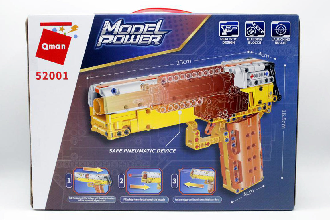 Model Power Shooting Blaster Aiming Gun Building Block Brick Toy (52001)