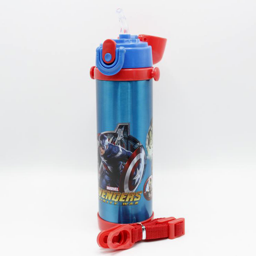 Load image into Gallery viewer, Avengers Blue Thermal Metallic Water Bottle (GX-500)
