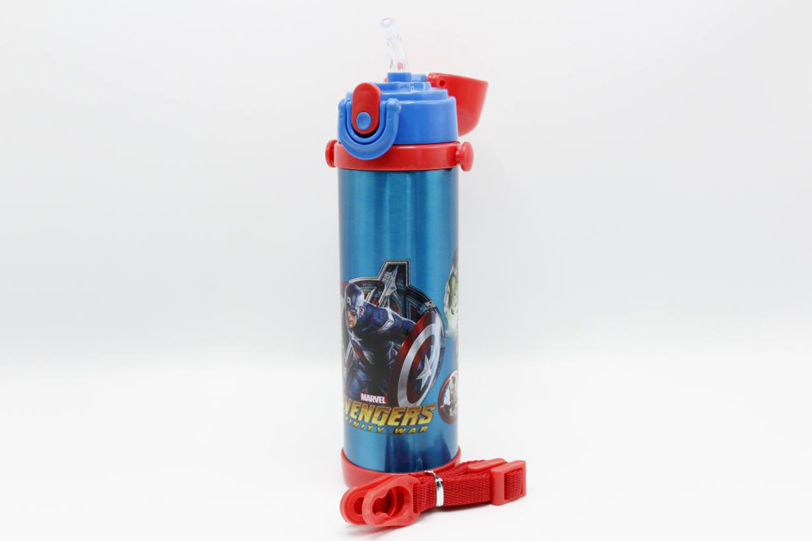 Avengers Blue Thermal Metallic Water Bottle (GX-500)