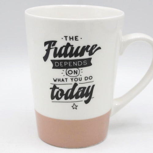 Load image into Gallery viewer, The Future Depends On What You Do Today Ceramic Mug Peach (AT807)
