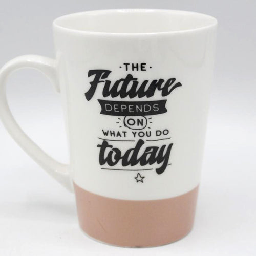 Load image into Gallery viewer, The Future Depends On What You Do Today Ceramic Mug Peach (AT807)
