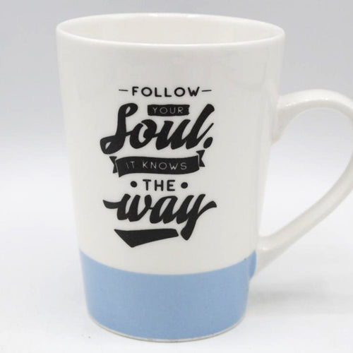 Load image into Gallery viewer, Follow Your Soul It Knows The Way Ceramic Mug Blue (AT807)
