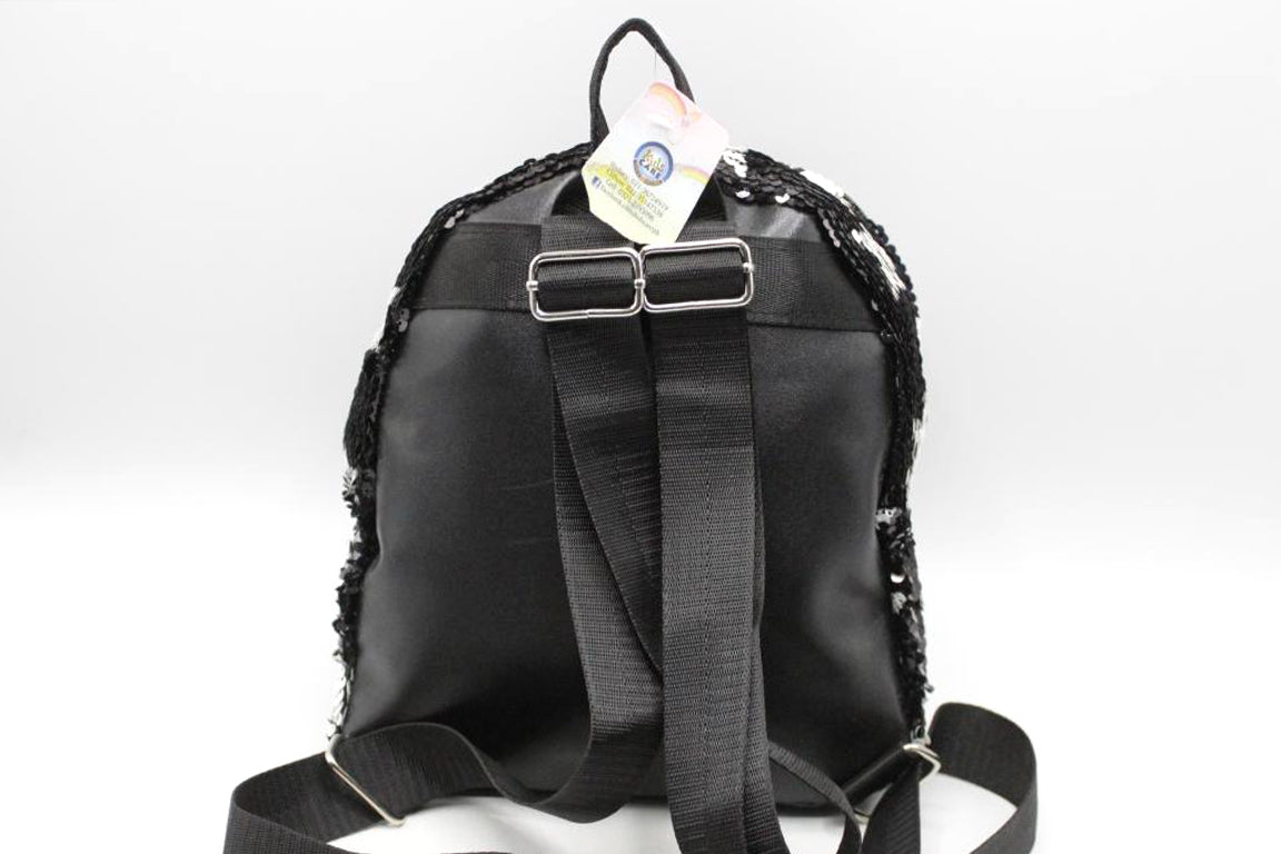 Star Sequins Small Backpack Bag Black (K03)