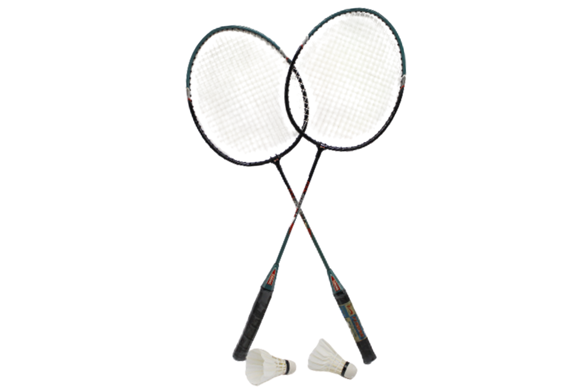 Badminton Rackets With Two Shuttlecocks (KC022)