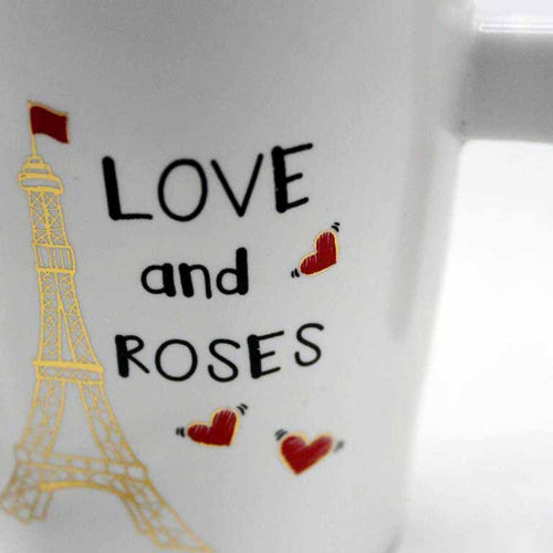 Load image into Gallery viewer, Love and Roses Ceramic Mug with Lid and Spoon (ST243)

