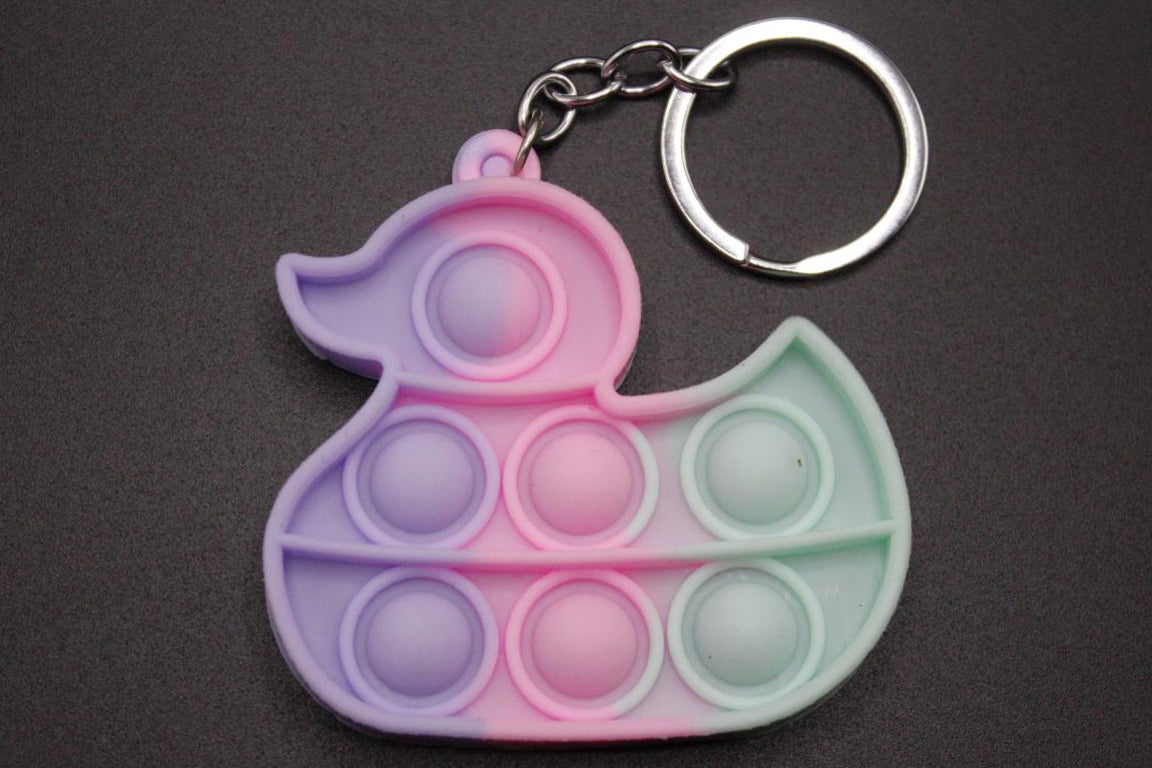 Duck Shaped Pop It Keychain And Bag Hanging (KC5055)