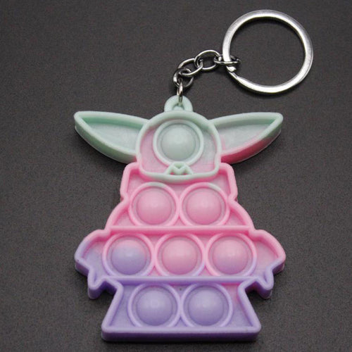 Load image into Gallery viewer, Baby Yoda Grogu Shaped Pop It Keychain And Bag Hanging (KC5055)
