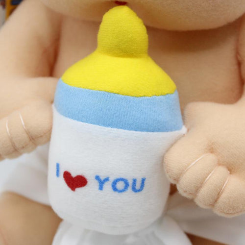 Load image into Gallery viewer, Peppermint Cute Baby With Feeder Plush Doll (KC5006)
