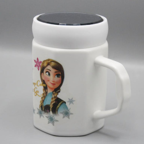 Load image into Gallery viewer, Frozen Anna &amp; Elsa Keep Calm and Let it Go Ceramic Mug WIth Mirrored Lid (G-4C)
