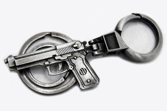 Miniature Gun Metallic Keychain & Bag Hanging (KC5207)