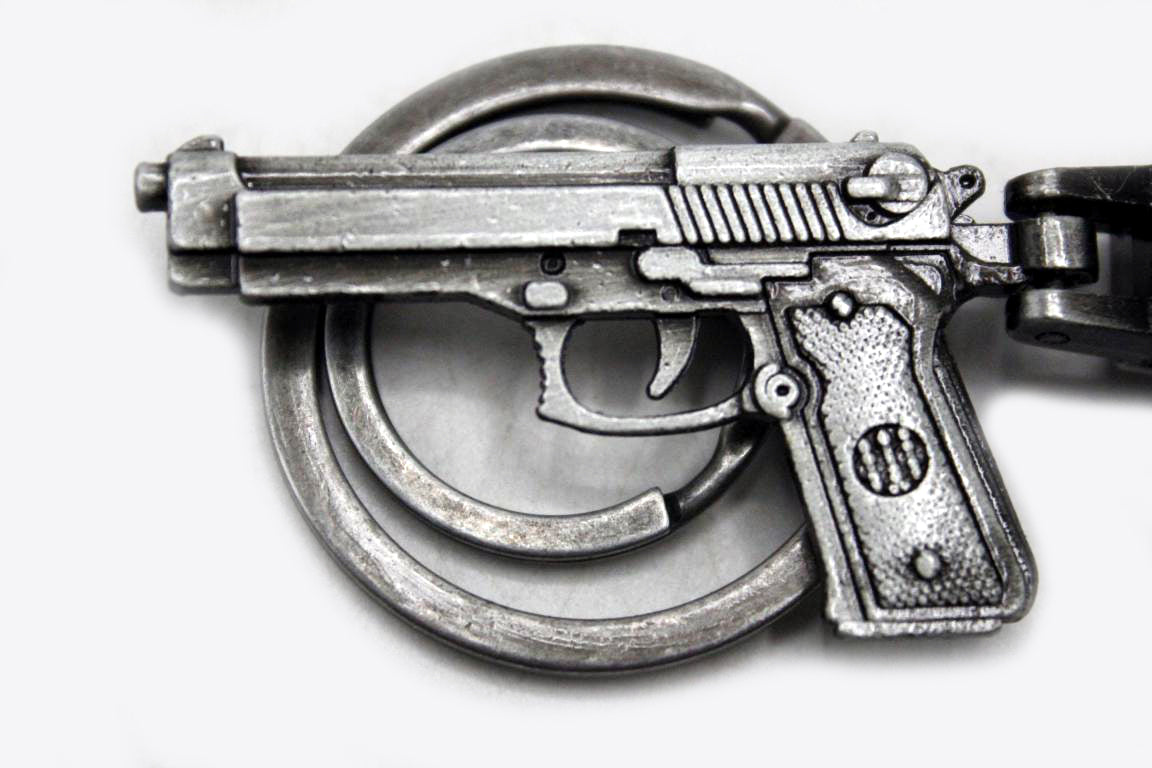 Miniature Gun Metallic Keychain & Bag Hanging (KC5207)