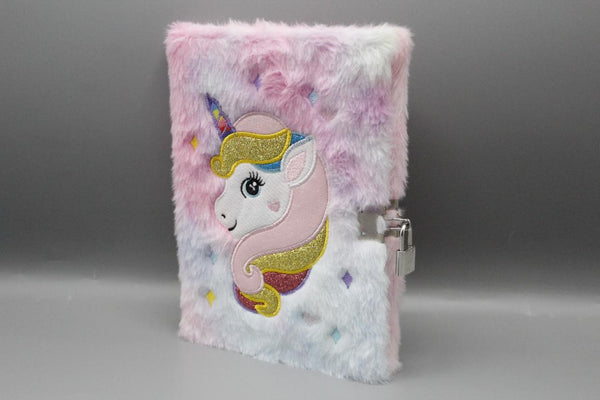 Unicorn Fur Notebook / Diary With Lock Multicolor (3265L)