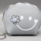 Smiley Leather Zipper Pouch / Bang Hanging Blue (KC5487)