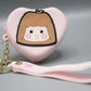 Girl Face Pouch Keychain & Bag Hanging With Bracelet (KC5488)