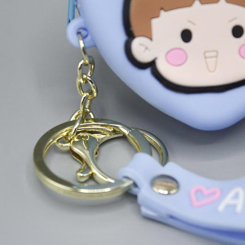Load image into Gallery viewer, Boy Face Pouch Keychain &amp; Bag Hanging With Bracelet (KC5488)

