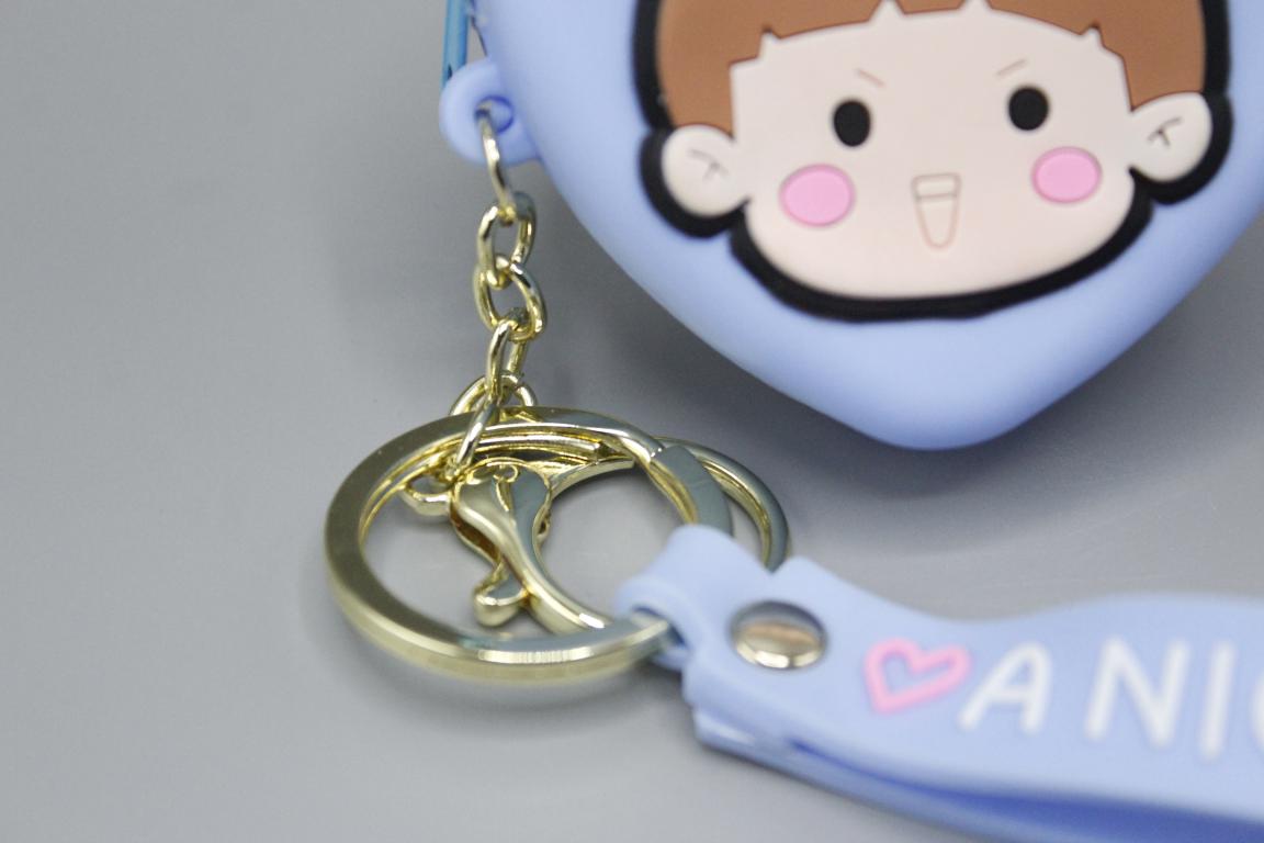 Boy Face Pouch Keychain & Bag Hanging With Bracelet (KC5488)