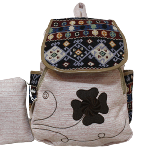 Load image into Gallery viewer, Flower Backpack Bag With Pouch (C-001)
