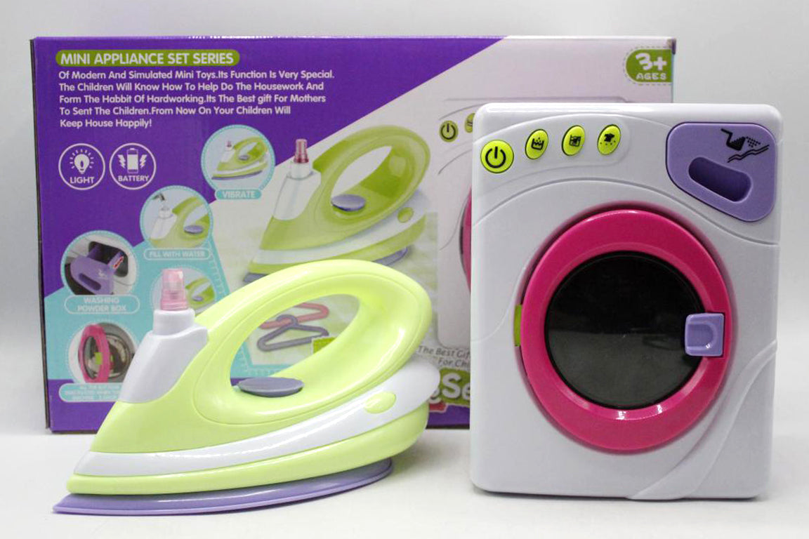 Mini Appliance Set Iron & Washing Machine Toy Set (6999B) – Kids Care