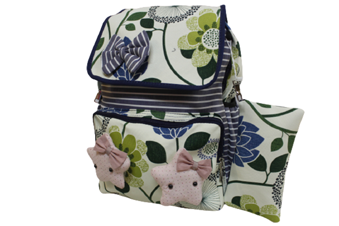Bow & Star Backpack Bag With Pouch (DHW-922-6)