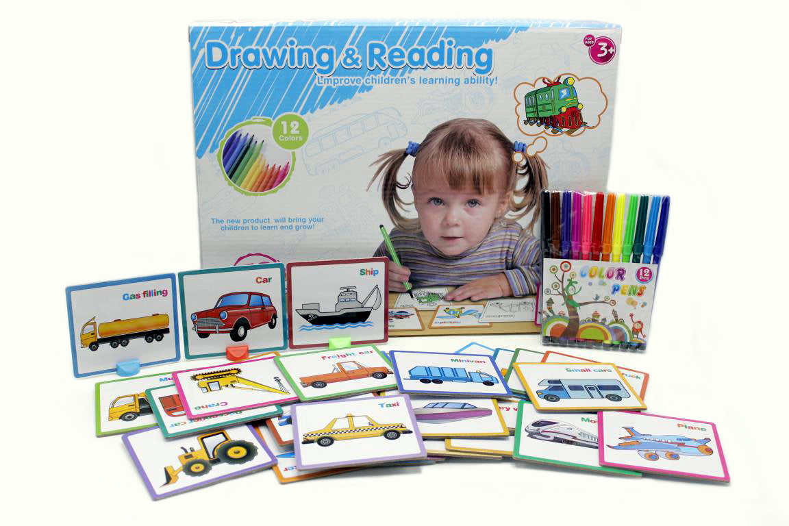Drawing & Reading Board Cards With Markers (7077-46)