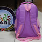 Waterproof School Bag Purple for Grade-1 Girls (1905#)