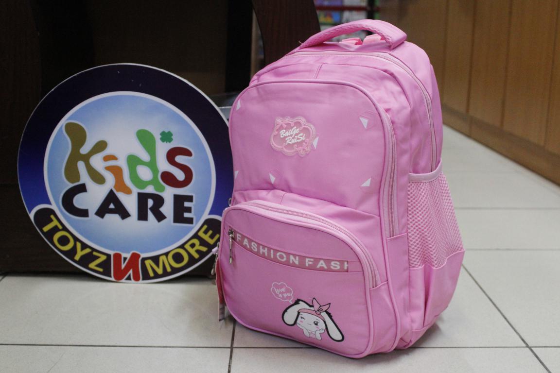 Waterproof School Bag Light Pink for Grade-1 Girls (1905#)