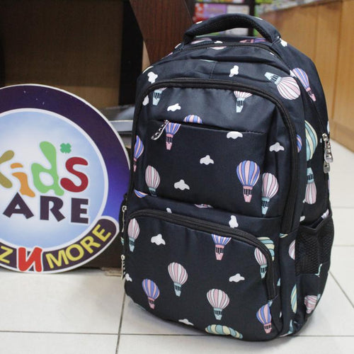 Load image into Gallery viewer, Printed School Bag Black for Grade-1 &amp; 2 Girls (168#)
