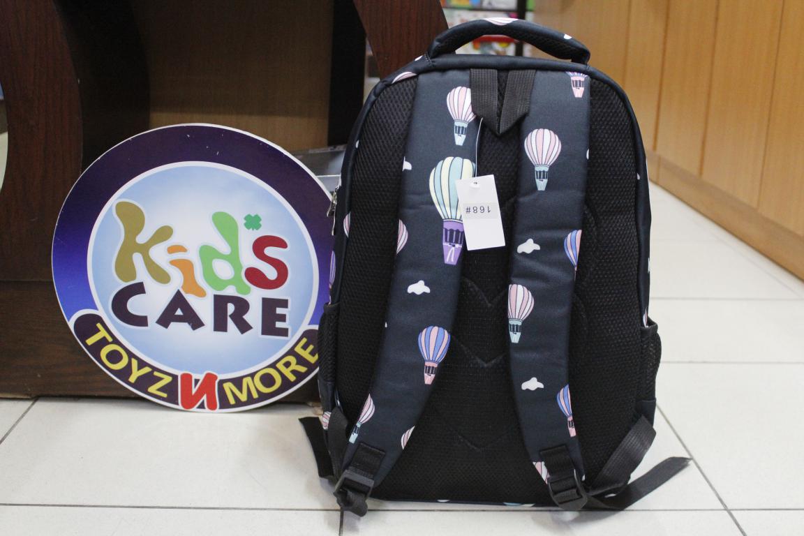 Printed School Bag Black for Grade-1 & 2 Girls (168#)