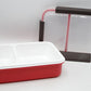 Plain Lunch Box Red With Sealed Partition (8536)
