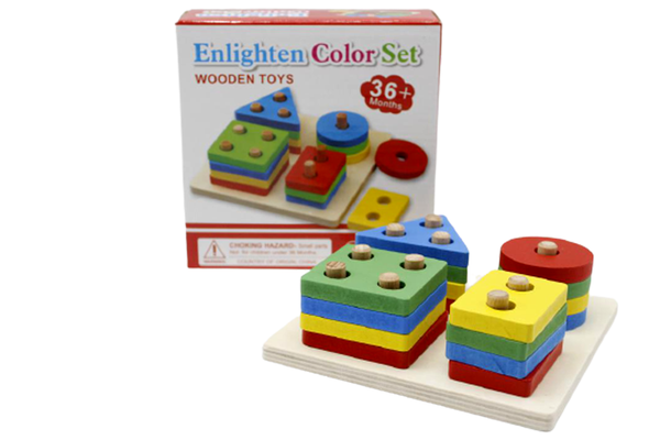 Wooden Enlighten Color Set Stacking Toy (KC2953)