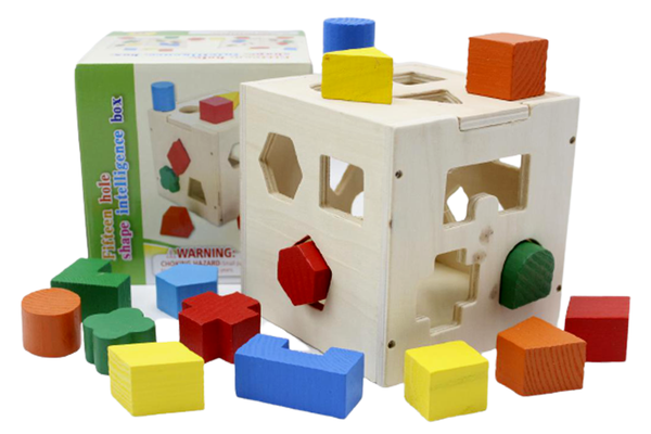 Wooden Fifteen Hole Shape Intelligence Box (KC2390)