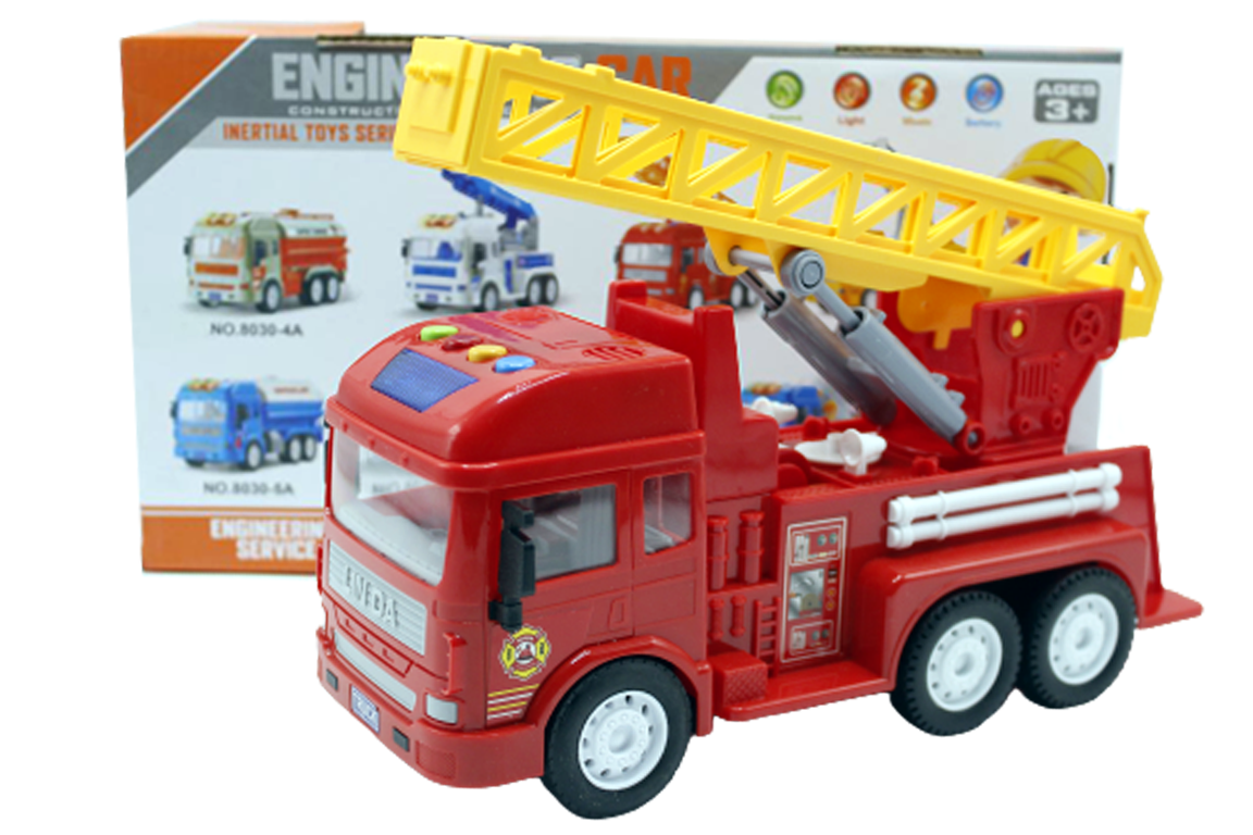 Engineering Car Fire Rescue Truck Red With Light & Sound (8030-2A)