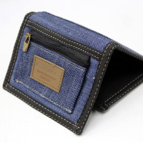 Load image into Gallery viewer, Blue Denim Boys / Teens Canvas Wallet (KC5217)
