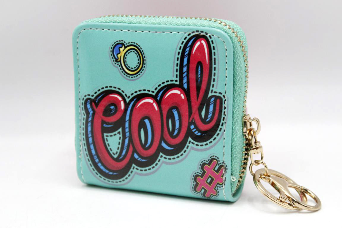 Girls Zipper Wallet / Purse (Keychain & Bag Hanging) KC5218